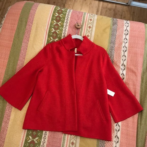 Anthropologie Jackets & Blazers - Cute, New, Red Anthropologie “Moth” Jacket
